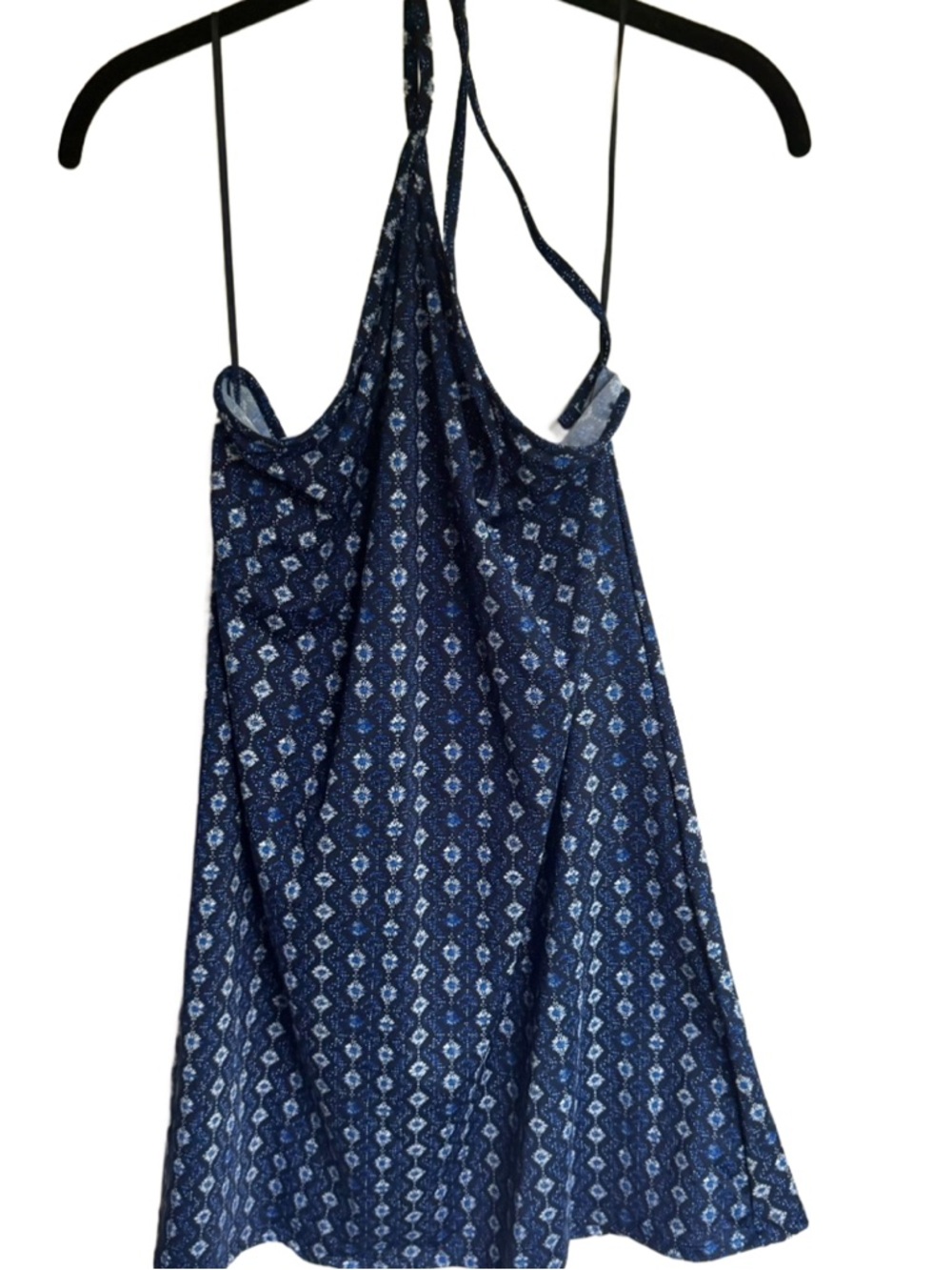 NWT Mango Navy Printed Halter Neck Dress